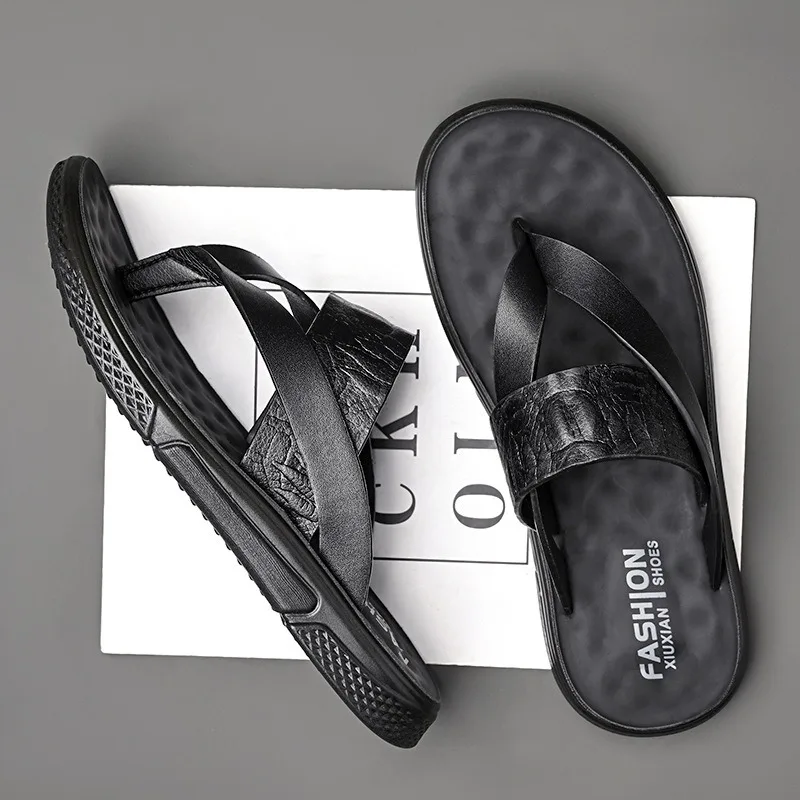 

Men Sandals Flip-flops New Summer Beach Shoes Crocodile Pattern Outdoor Waterproof Sandals Men Casual Shoe Sandalias Para Hombre