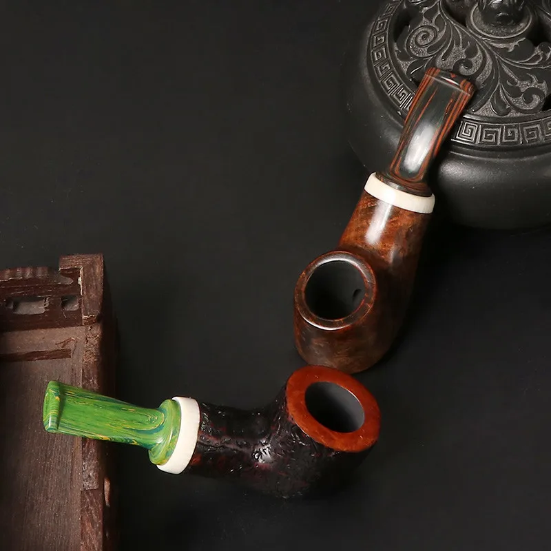 

Hand-made hollow atmosphere chamber of heather wood pipe, Wooden Tobacco Pipe for Beginner, Briar Wood Smoking Pipe,