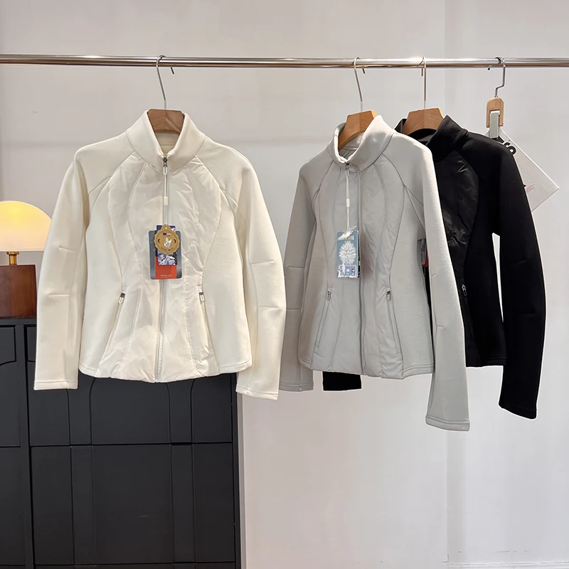 

LU Windproof Lightweight down Jaet Slim Fit Warm White Du Feather Inner Coat Small Waist Faionable ort Sle