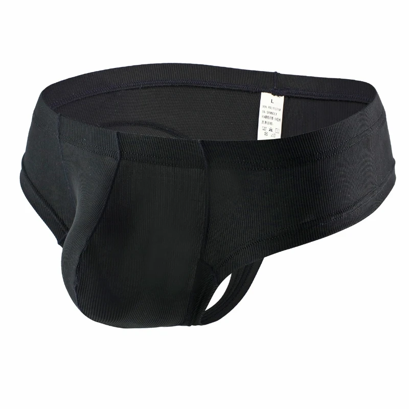 Men's Panties Summer Ice Silk Threaded  Boxers Solid Color Ice Silk Low-Waist Underwear U Convex Pouch Lingerie Underpants