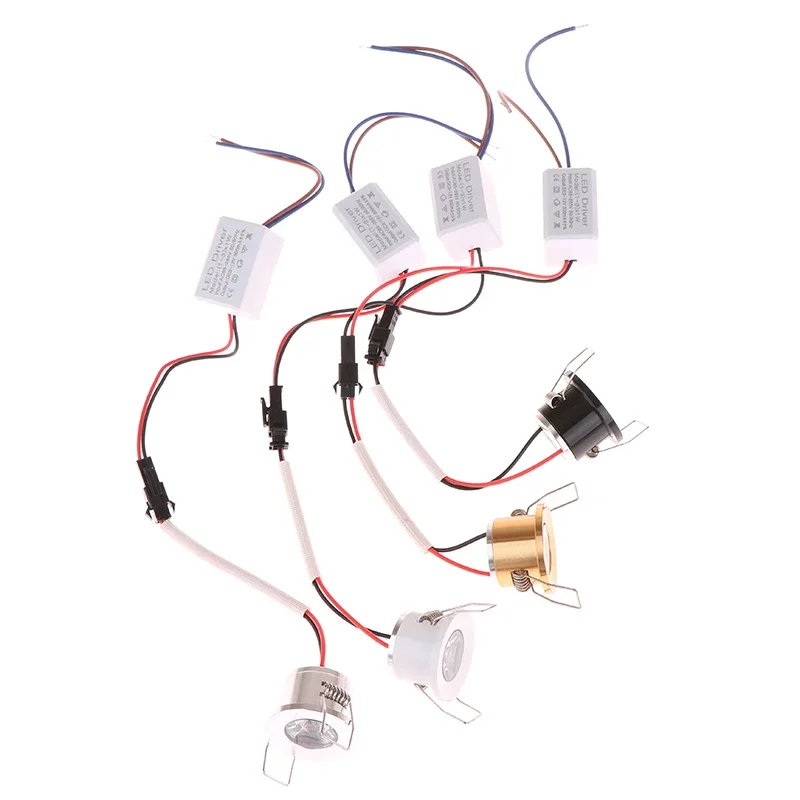 Pequeño foco LED empotrable de techo COB 1WD controlador regulable incluido para escaparate de casa gabinete Hotel rodapié, Etc.