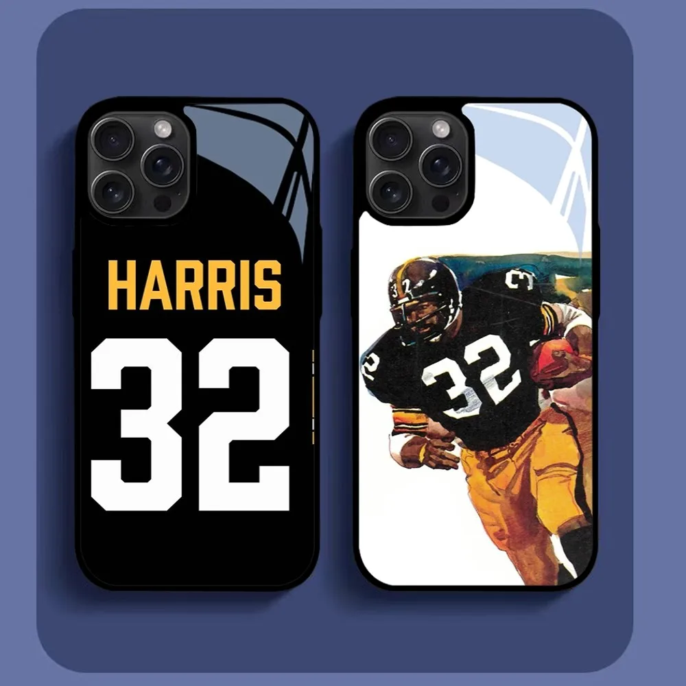 Franco Harris Phone Case For IPhone16 15 14 13 12 11 Pro Xs Max Mini XR X 7 8 Plus Luxury Mirror Hard Funda