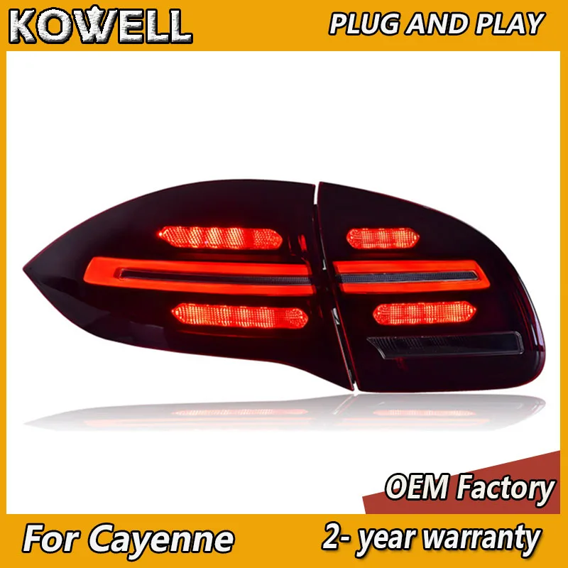 

Car Styling for Porsche Cayenne Tail Light 2011-2014 Cayenne Taillights LED Cayenne Rear Light DRL Dynamic Turn Signal Fog Brake