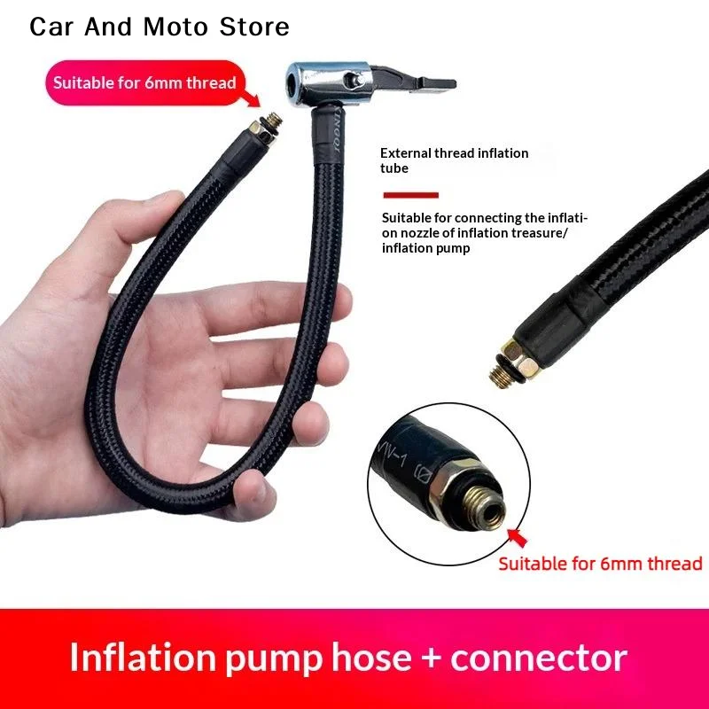 【CMO】Car Tire Inflator Hose Inflatable Air Pump Extension Tube Adapter Twist Tyre Connection Locking Air Chuck