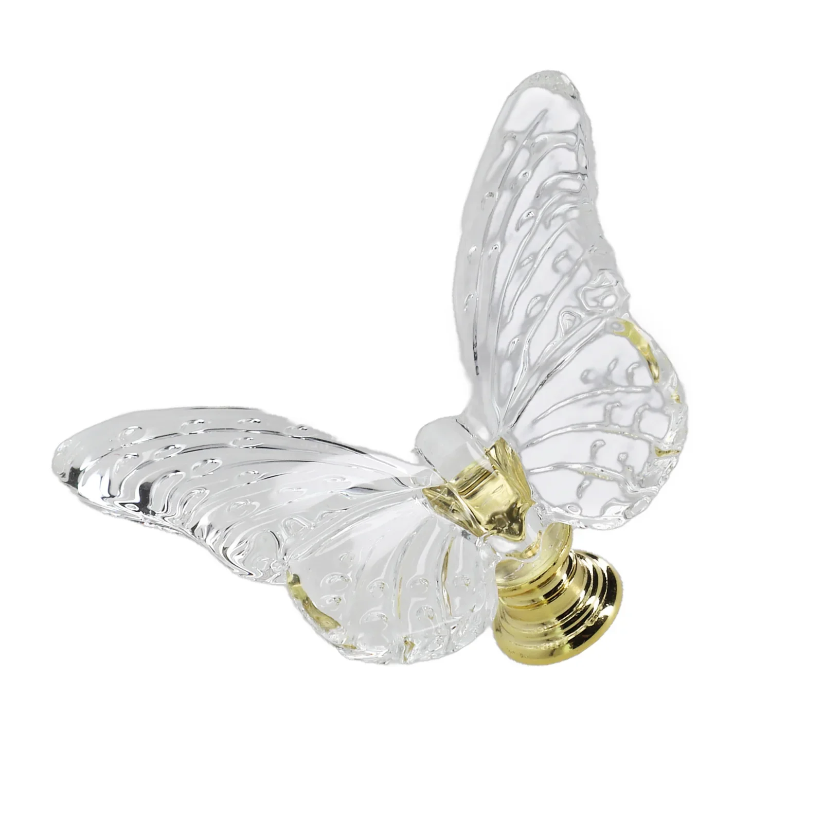 Brand New Butterfly Pulls Dresser Glass+metal Green/white Stylish Vintage 1 Pcs 6cm*4.9cm/2.3in*1.9in Beautiful