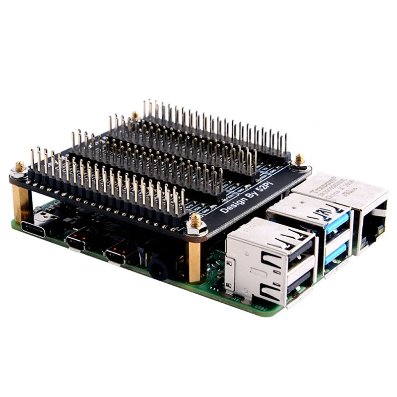 Placa de Expansão GPIO para Raspberry Pi, Módulo Multiplexador com Parafusos, Módulo Multifuncional, 4B, 3B +, PCB, 40Pin, Quad IO