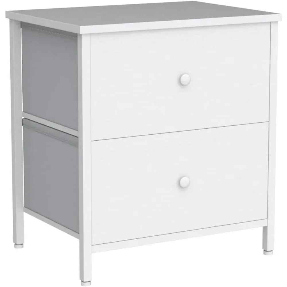 

# White Nightstands Set Of 2, 2 Drawer Dresser For Bedroom Night Stand Small Dresser End Table With Drawers Modern #