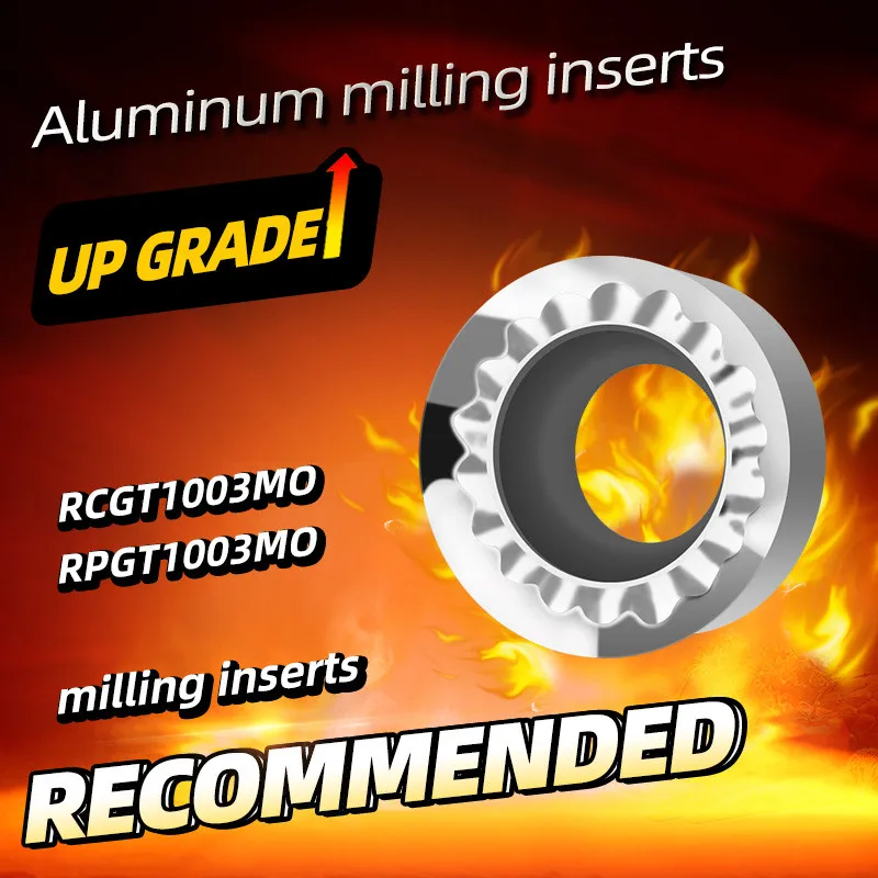 

10pcs/lot CNC Tools Ball nose R5 Milling Inserts RCGT1003MO RPGT1003 Milling Tool for Non-ferrous Metal, Alumnium, Copper, Wood