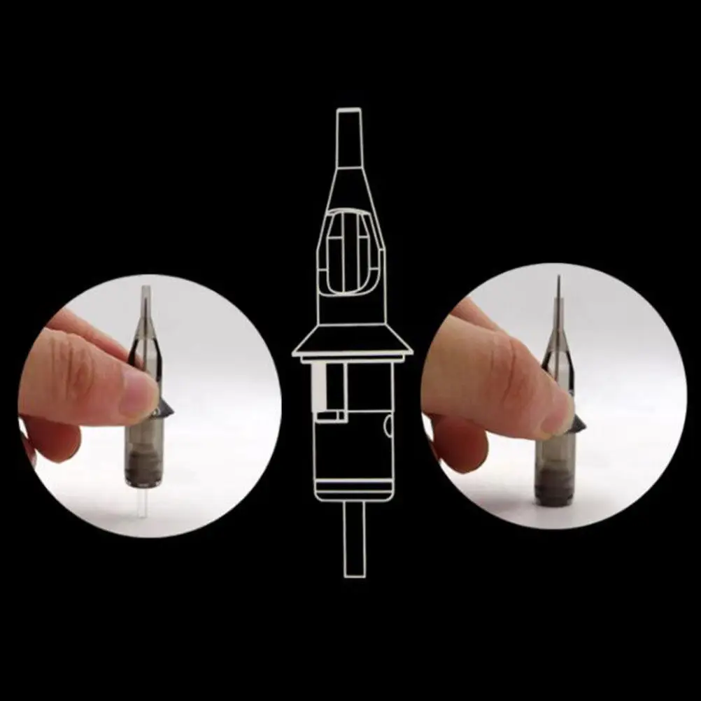

20pcs Tattoo Machine Short Needles 9Rl Disposable Stainless Steel Needle Set For Artists Semi-Transparent Tips Ink Leak