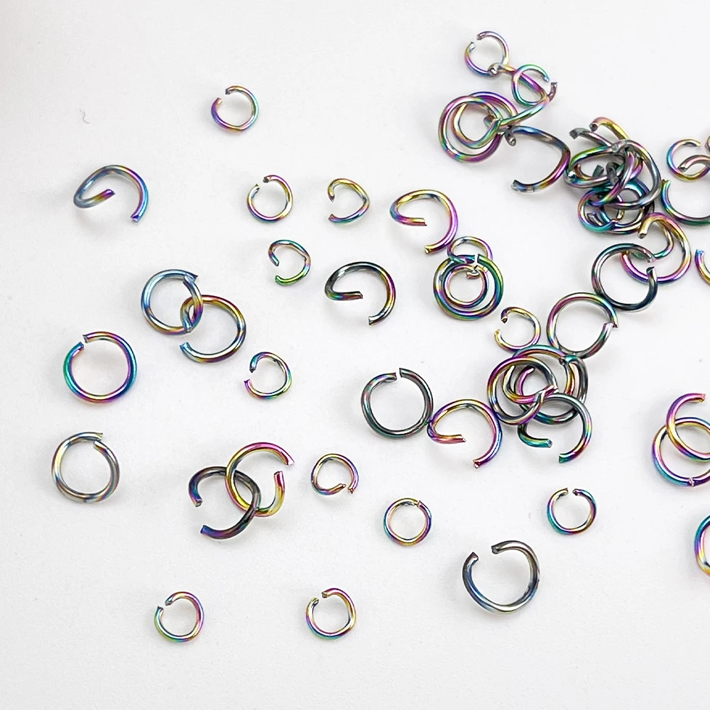 

Cordial 400-1000Pcs Multicolor Stainless Steel Open Single Loops Jump Rings Split Jump Rings For DIY Jewelry Findings #195697