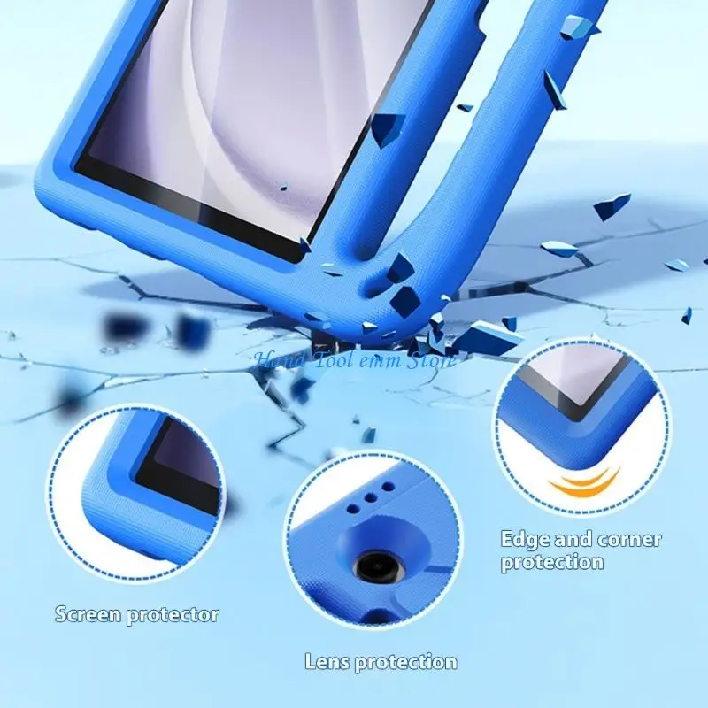 

H37F Cartoon Tablets Protective Case With Anti Drop EVA Construction Adjustable Viewing Stand Smooth Surfaces for Tab A9