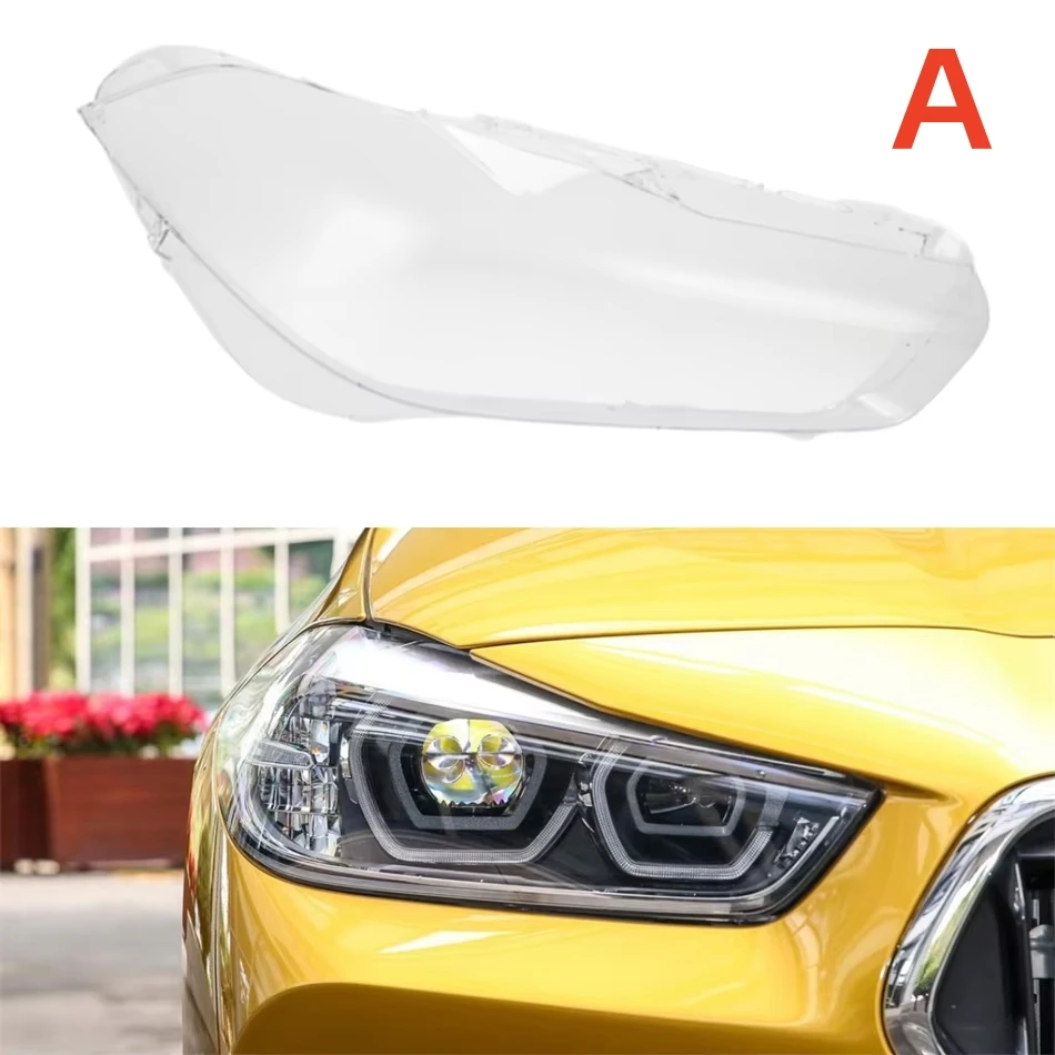 For BMW X2 F39 2018 2019 2020 2021 2022 2023 Car Gadgets Lampshade Headlight Shade Car Front Headlight Lens Cover Lights Shell