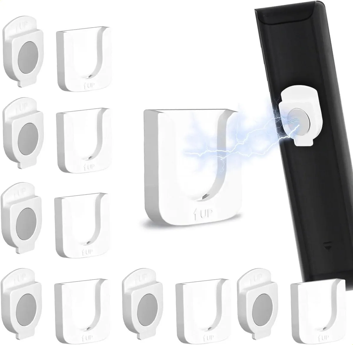 Magnetic Remote Control Storage Hooks Wall Mount Strong Adhesive Holder for TV Fan Air Conditioner Remote Home Magnetic Hook Set