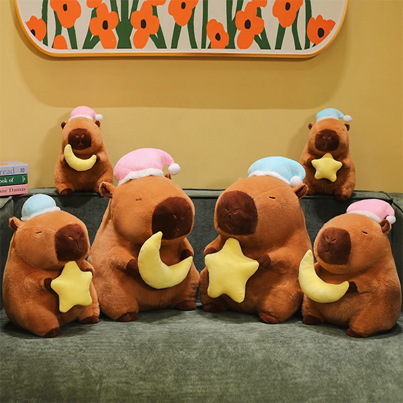 

Kawaii Капибара, плюшевая игрушка, милая мягкая кукла для детей, подарок на день рождения, Рождество, мягкая мультяшная подушка для детей, приятный сон, приятель