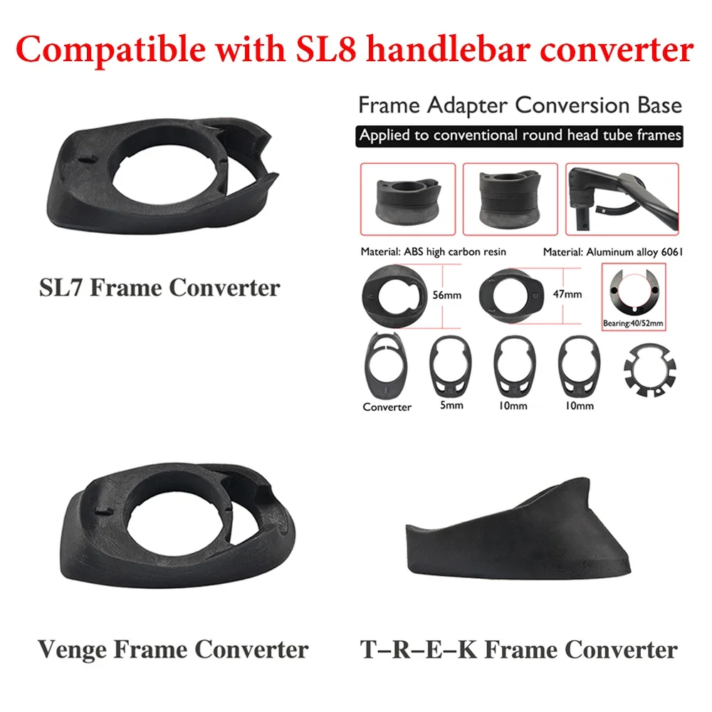 SL8 Spacers Bike Parts Road Bicycle Base Converter Gasket Accessories Suitable For SL7/ L8/ Venge/ T-R-E-K SL6 Road Handlebar