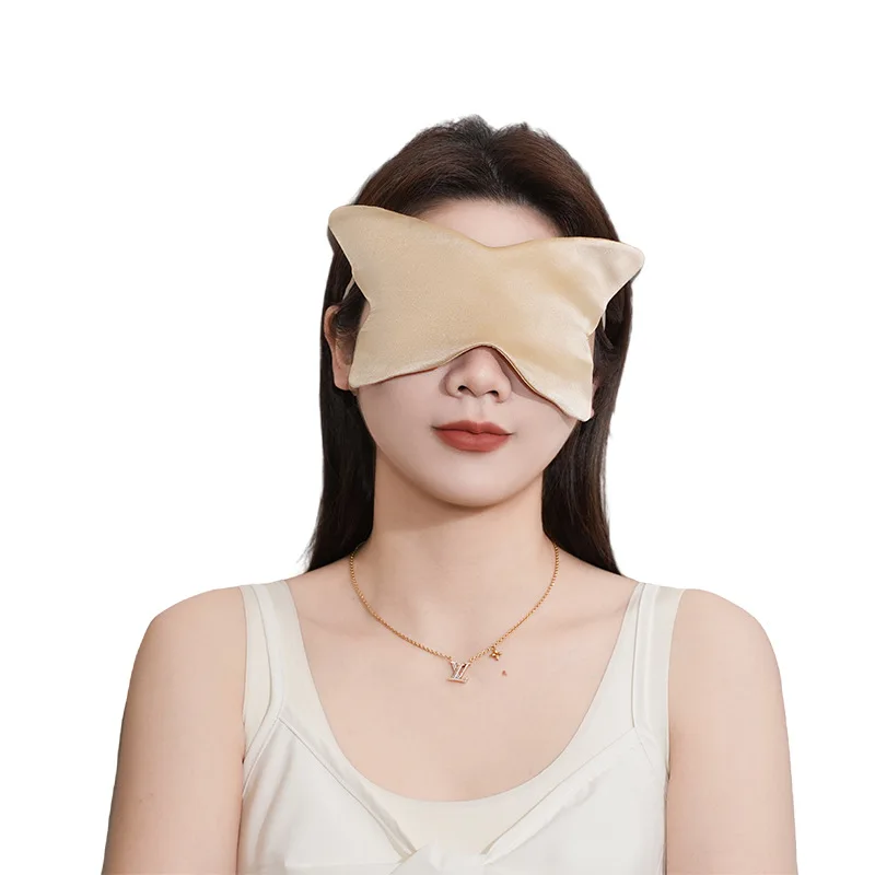 Yuyue 100% Moerbei Zijde Zomer Nieuwe Vlinder Dubbellaags Zijden Oogmasker Huidvriendelijk en Cool Oogmasker Damesmasker