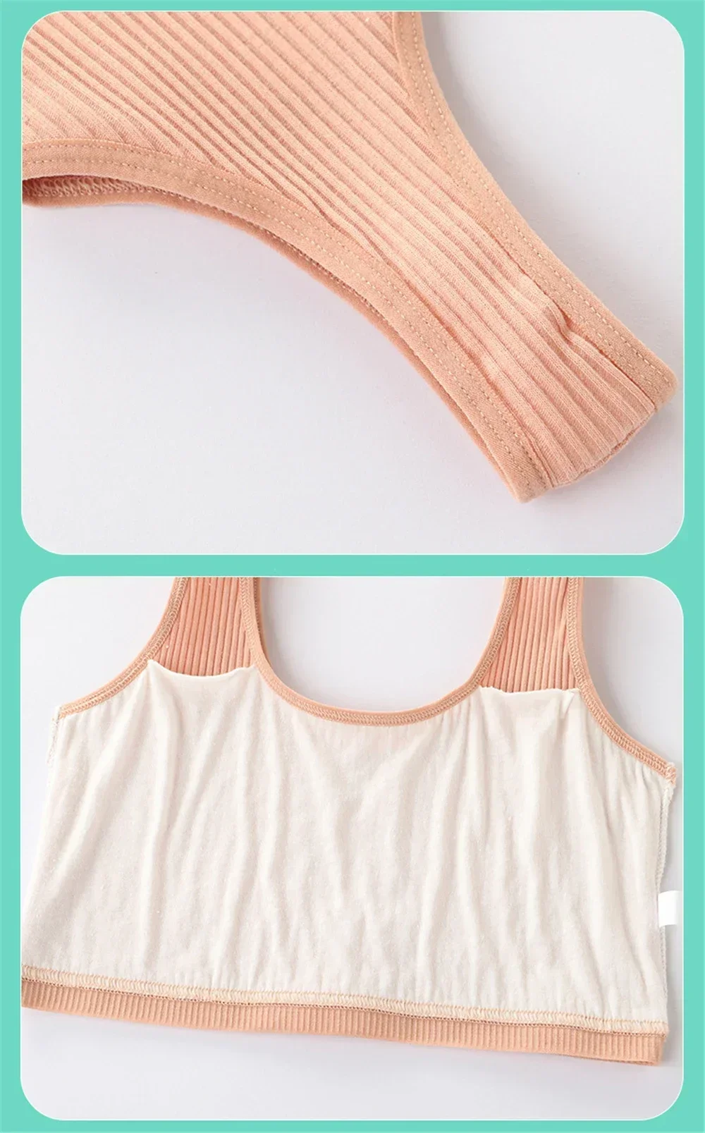 ملابس داخلية مريحة للفتيات من القطن الخالص، سترة تنموية للمراهقين، رياضية مقاومة للصدمات، قابلة للتنفس بدون حلقة فولاذية، حمالة صدر للفتيات