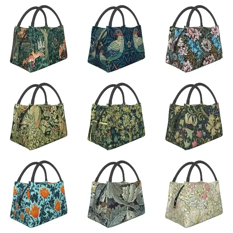 

Fox And Hares By William Morris Insulated Lunch Tote Bag for Floral Textile Pattern Cooler Thermal Food Lunch Box office