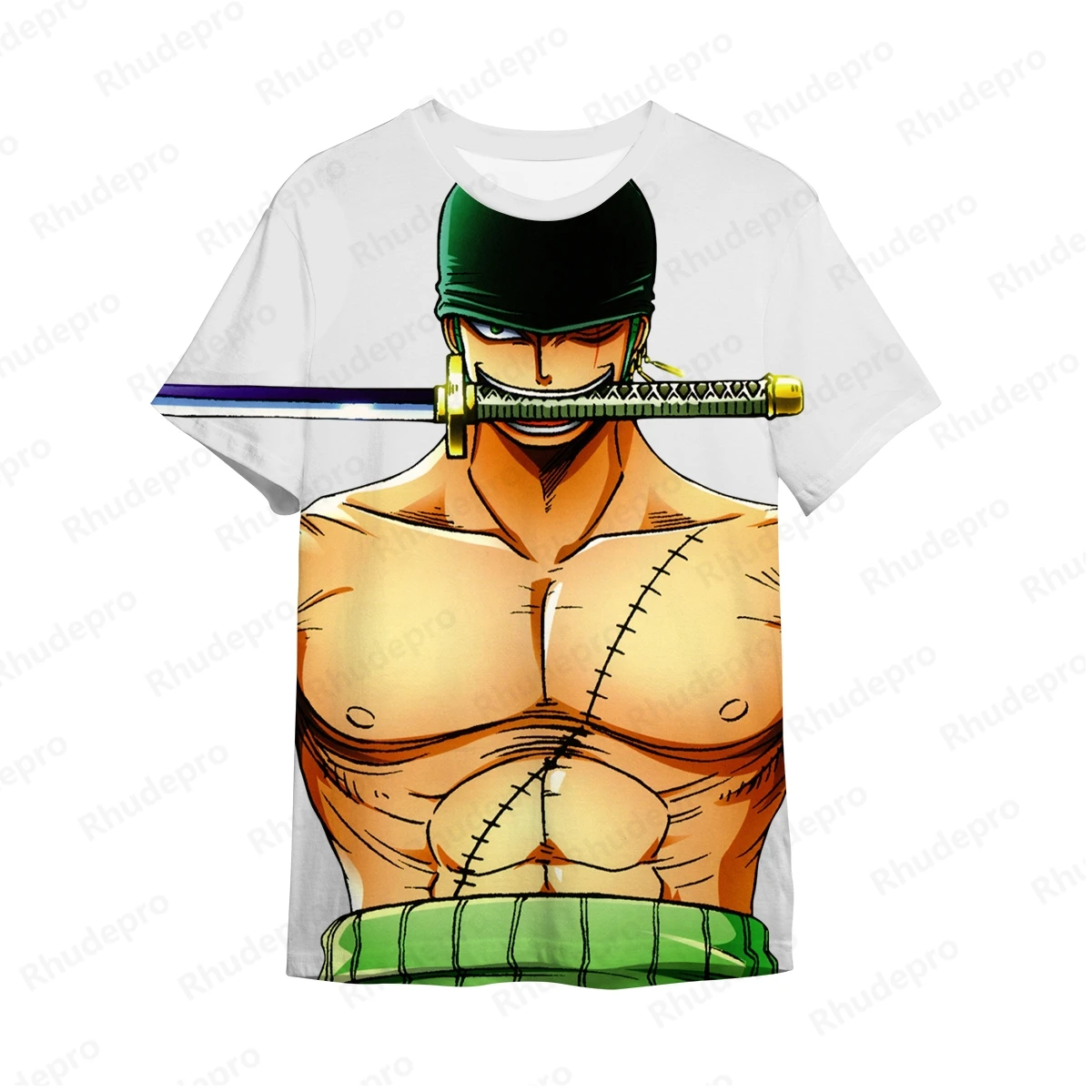 Mono D Luffy Roronoa Zoro Tops, Camisas De moda, Ropa De hombre, Nueva Camiseta De Manga corta, Regalo Y2k Essentials, Gran tamaño, 2024