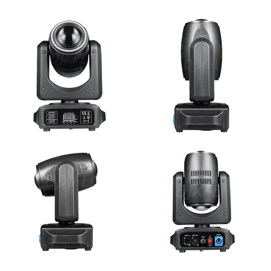 180W LED DJ Bar Stage Light Double Sides Beam & Halo Effect RGBW Moving Head 360°Infinite Rotation for Party Lighting