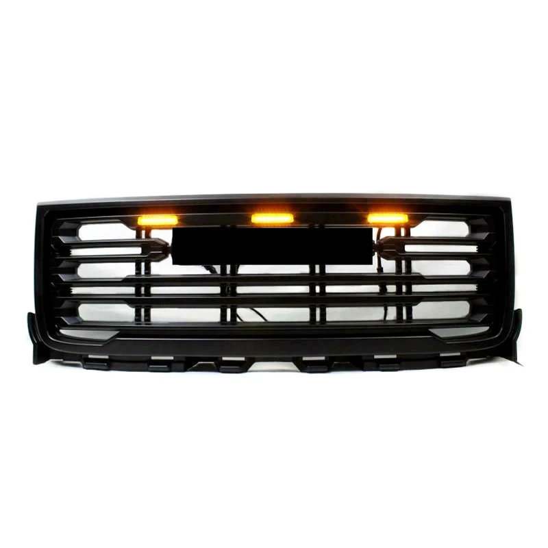 Car Grille For GMC Sierra 2500 3500 2011-2014 Front Bumper Upper Grille Gloss Black