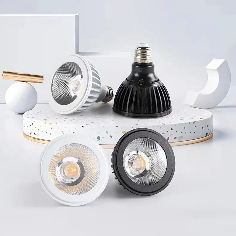 cob dimmable led cob spotlight bulb candeeiro de mesa sala de jantar e supermercado ac85265v par2038 7w 12w 20w e27 01