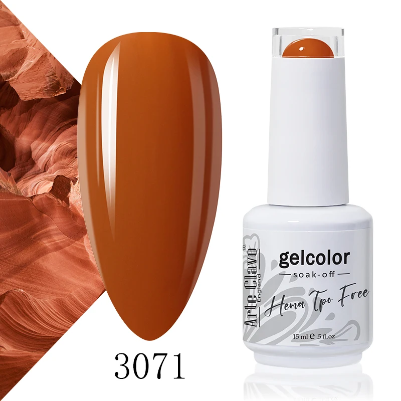 Arte Clavo Rose Red Kleur Serie 15 ml Gel Nagellak Hot Koop Langdurige Losweken Vernis Hybrid Nail Art top Bsae Maincure
