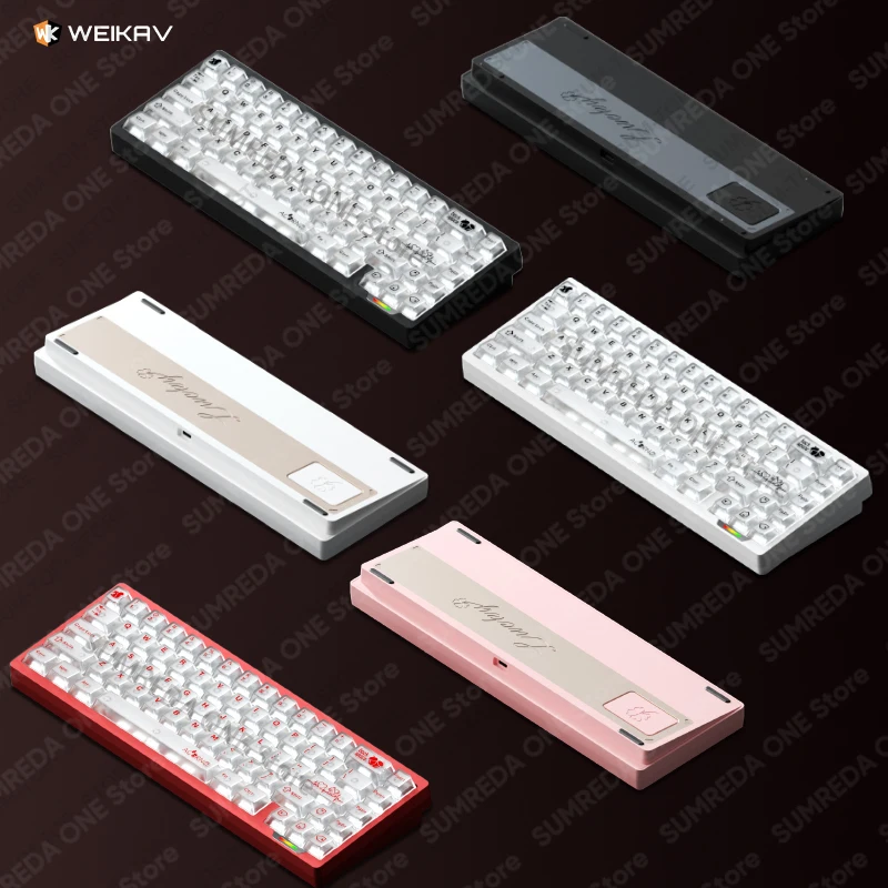 WEIKAV Lucky65 V3 Lucky65 V2 ZA68 NUT65 Wireless Aluminum Mechanical Keyboard Kit RGB Bluetooth Wired Gaming Hotswap Keyboard