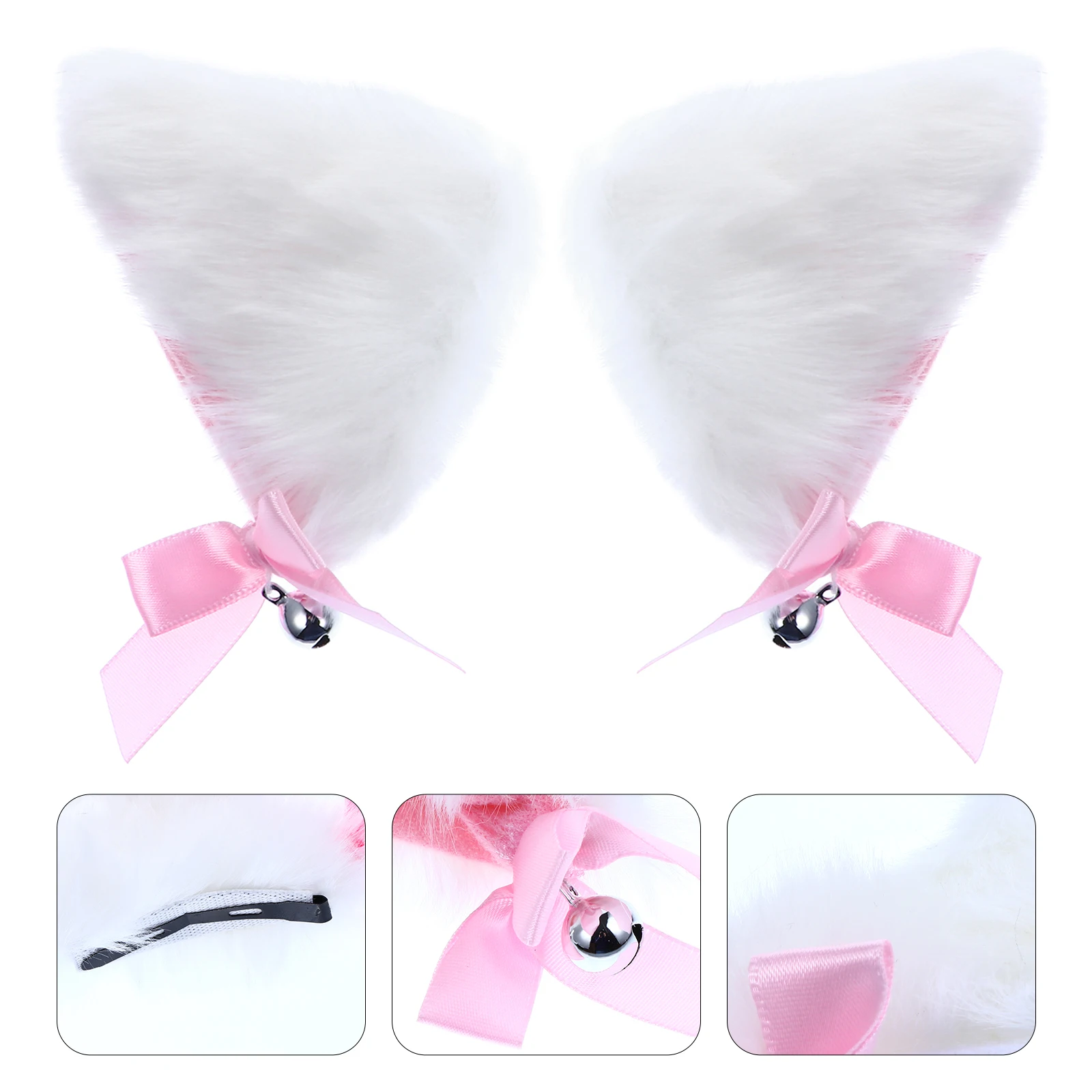 

1 Pair Cat Ear Hair Clip Costume Party Halloween Cosplay Accessory Animal Ear Hairpin For Women Girls Festival Gift