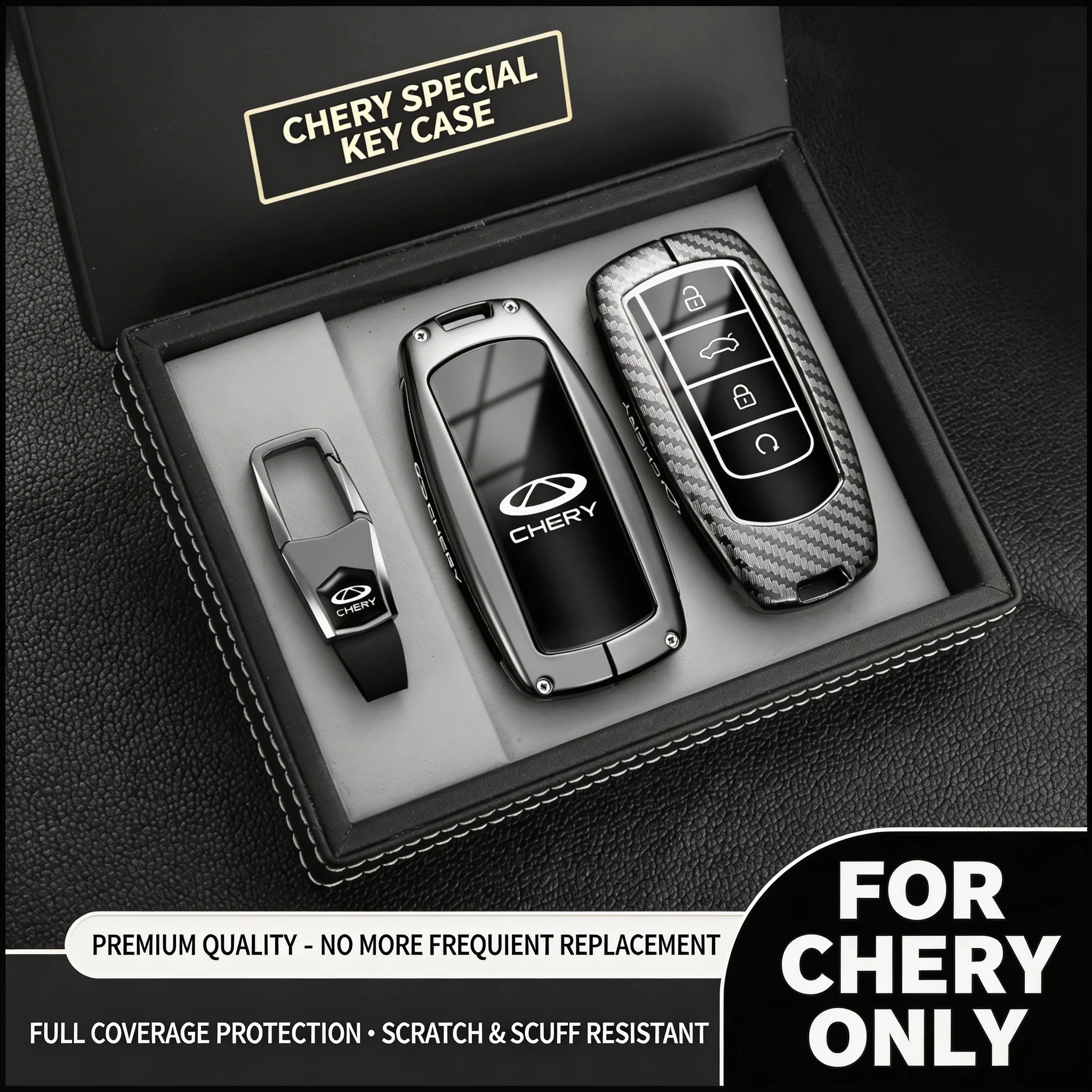 Zinc Alloy Car Key Case Cover for Chery Tiggo 8Pro 7Plus Arrizo8 Omenda Remote Control Keychain Keyless Interior Accessories Man