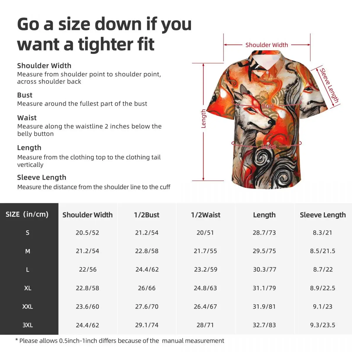 Chemise hawaïenne plage loup imprimé Blouses Okami Amaterasu chemises décontractées élégantes hommes à manches courtes haut tendance coréen