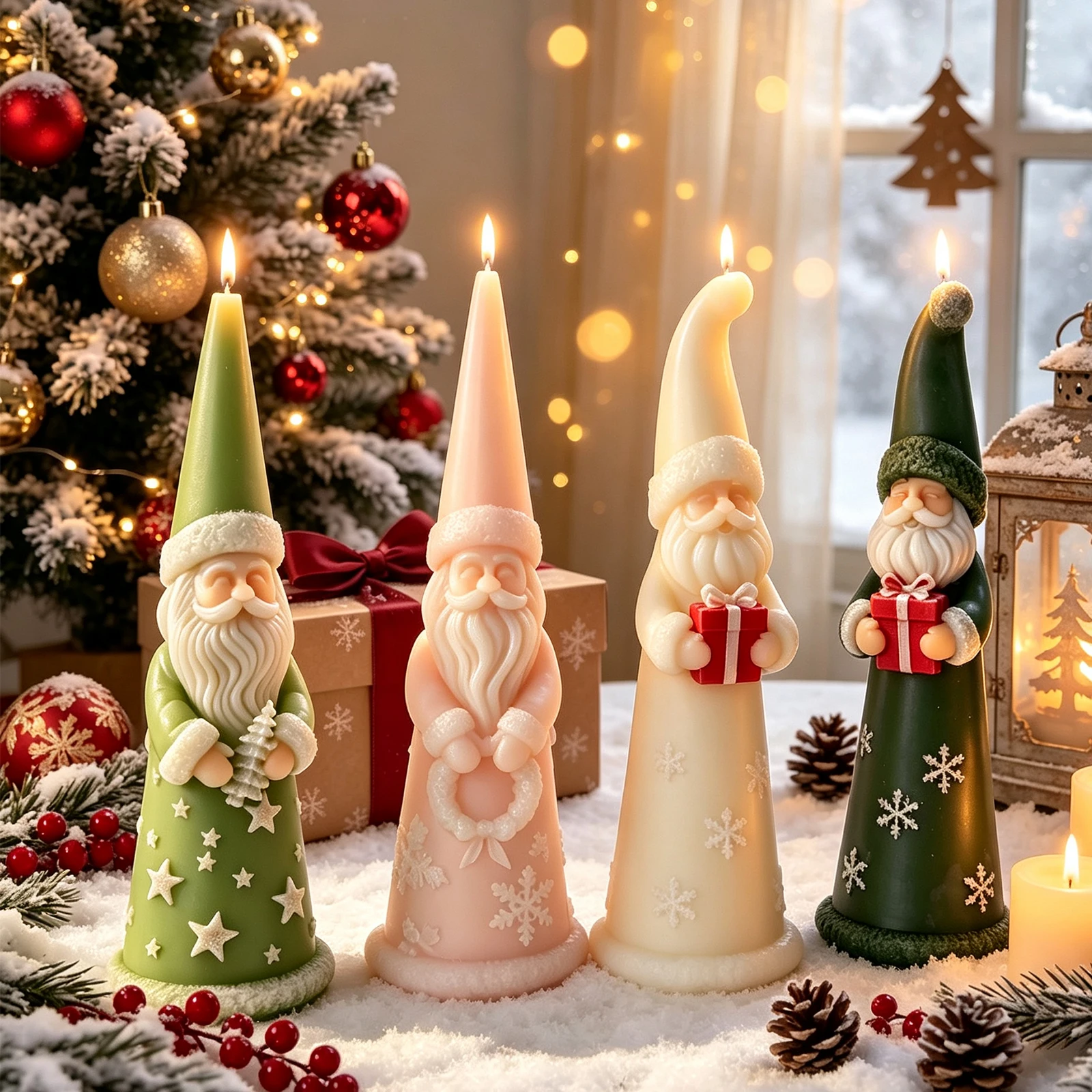 Resin Craft Ideas - DIY Santa Claus silicone candle mold,