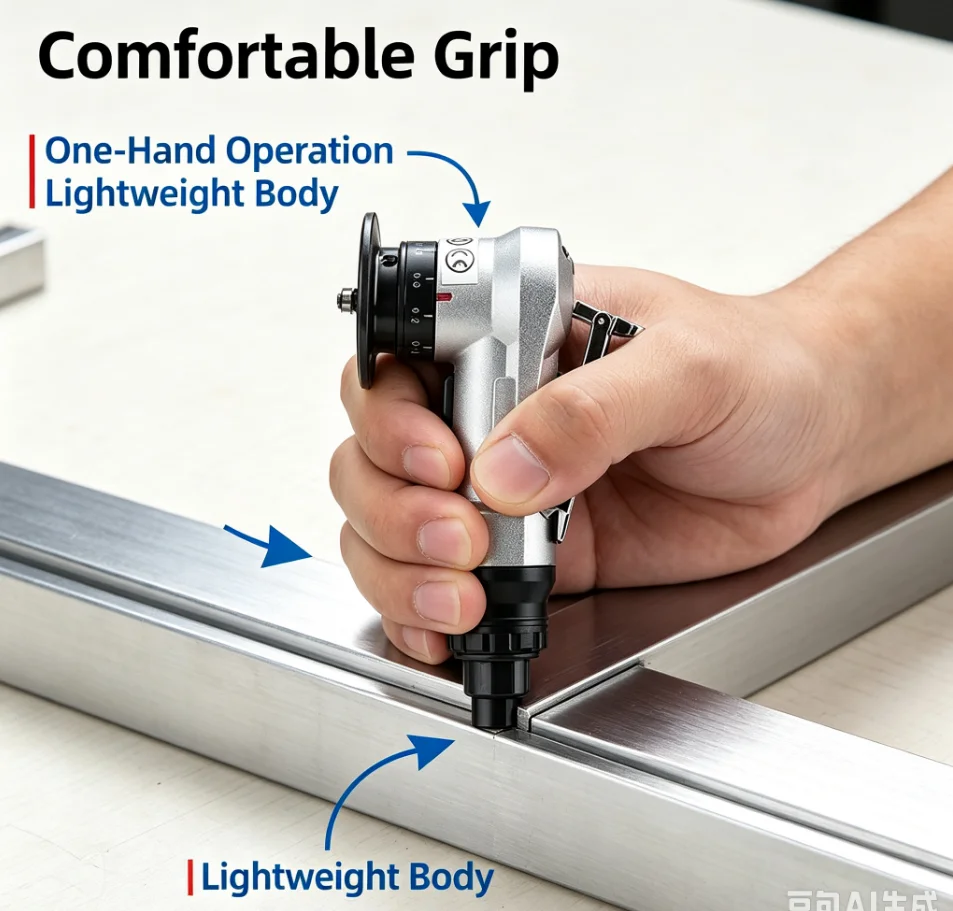 SI FANG Pneumatic Chamfering Tool 45 Degree Metal Deburring Trimming Machine Arc Edge Beveler Kit for Precision Engineering
