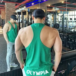 Mens Gym Summer Cotton Workout Tank Top Sleeveless Shirt Sportswear Singlets Fitness Clothes Bodybuilding Undershirt Casual Vest