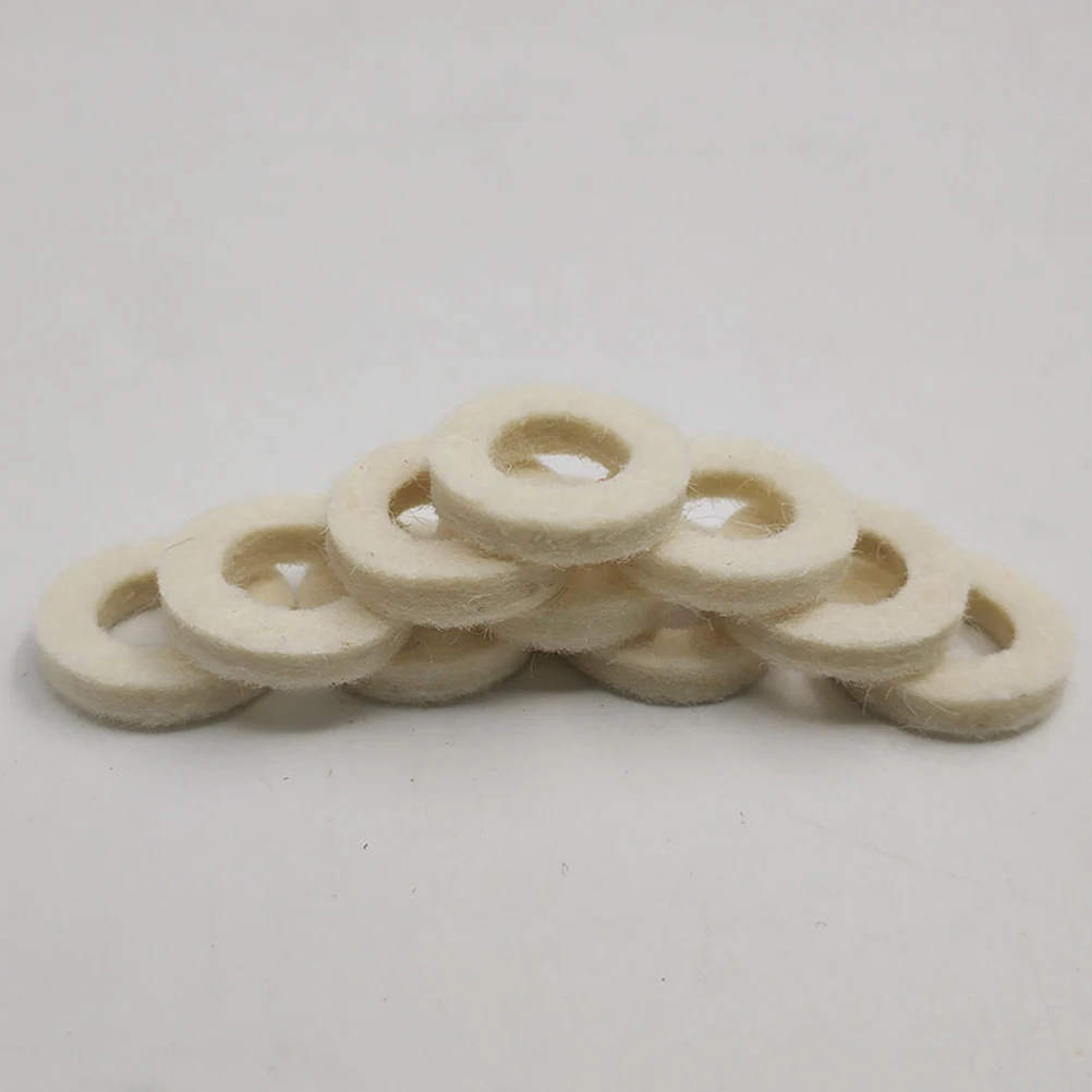 

10pcs Trumpet Pad Felt Washer Cotton Cushion For Keys Protection Long Lasting Lightweight Easy Replacement Accessory
