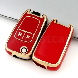 2 Buttons TPU Shell For Chevrolet Cruze Aveo Trax Sail Malibu for Opel Vauxhall Astra Corsa Meriva Insignia Car Key Case Cover