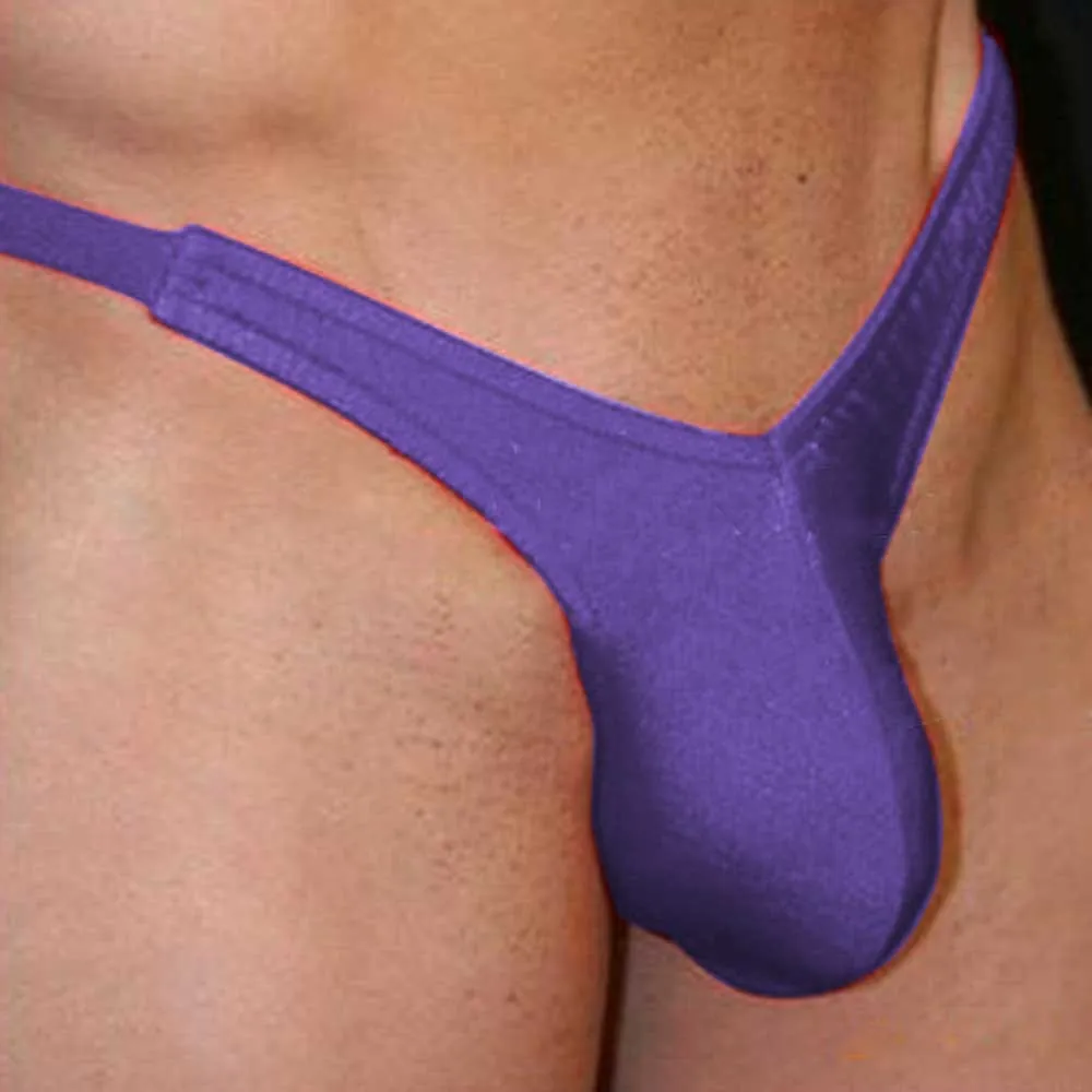Breathable Men\'s Underwear Underpants Bulge Pouch G-string Jockstrap Male Panties Plain Thong Bikini Knickers