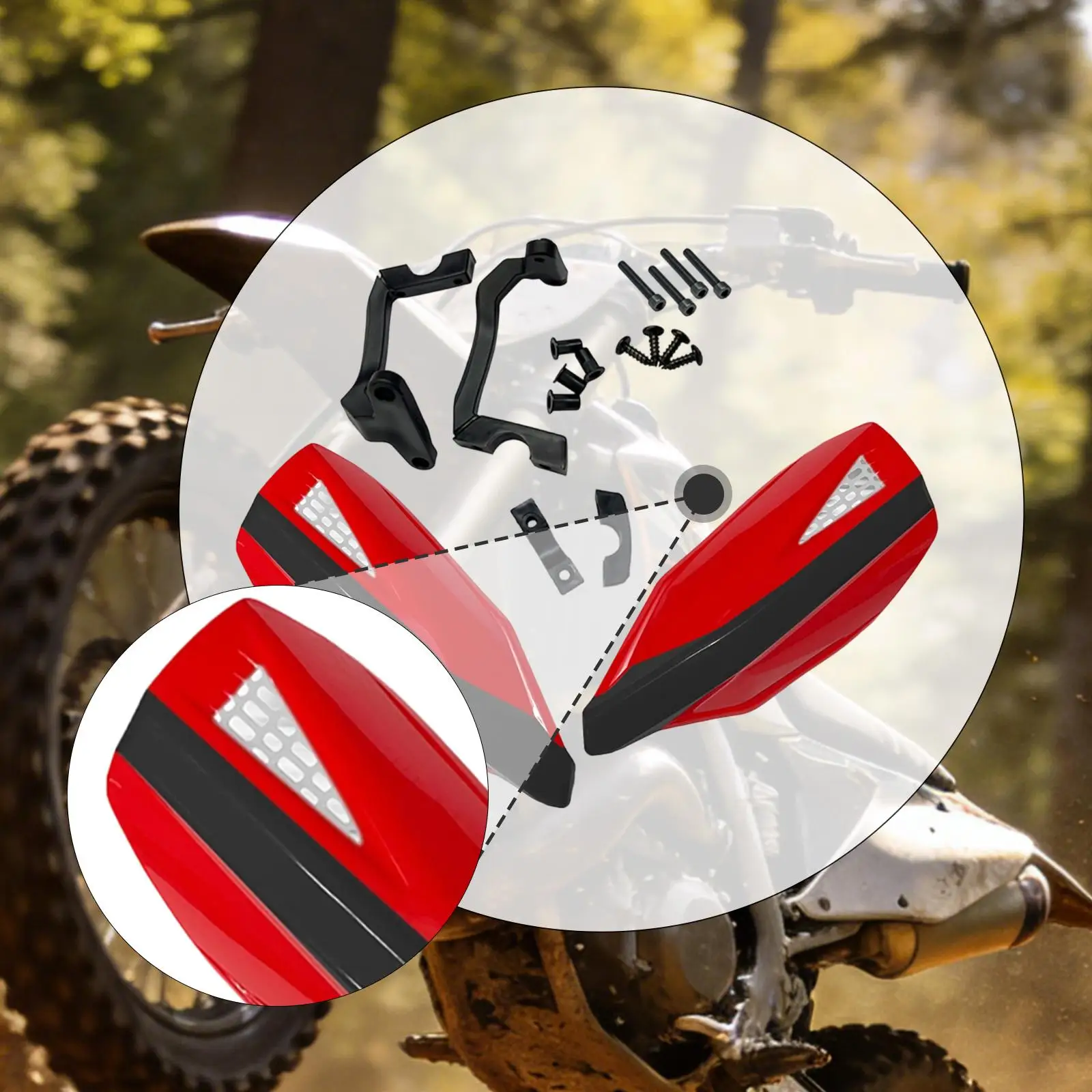 

Brake Guards Motorcycle Handlebar Grips Guard Accessories Windproof Protector Sturdy PP Suitable for Street Trail Riding