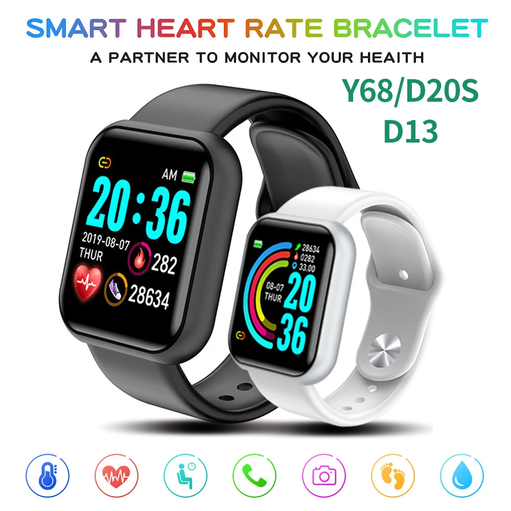 

Multifunctional Smart Watch Women Men Bluetooth Connected Phone Music Fitness Sports Bracelet Sleep Monitor Y68 Smartwatch Reloj