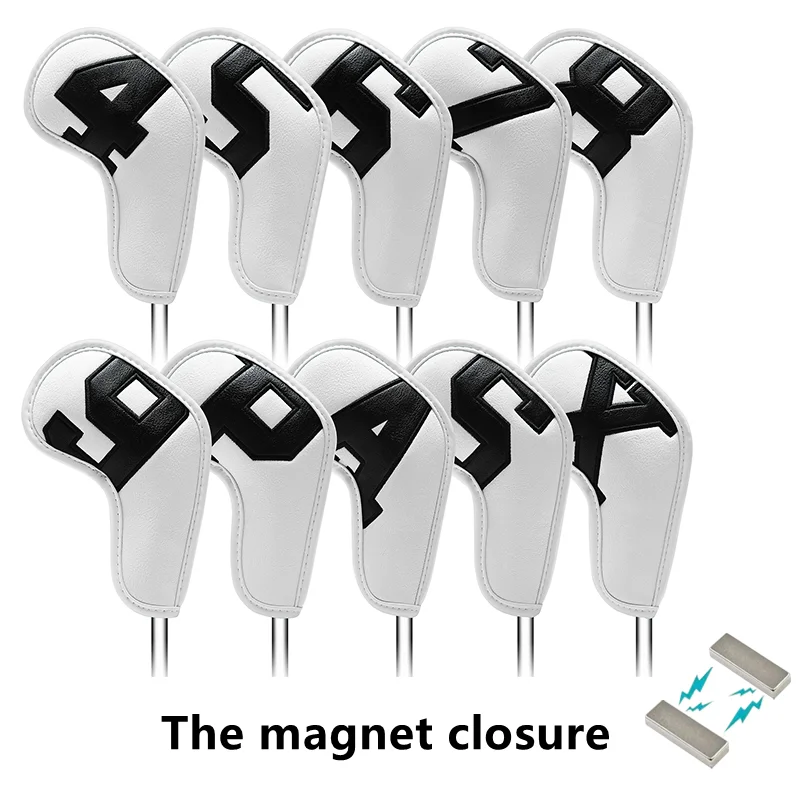 10 pcs Magnetic suction closed Gradients Number Golf Iron Head Covers Iron Headovers Wedges Covers Fast delivery