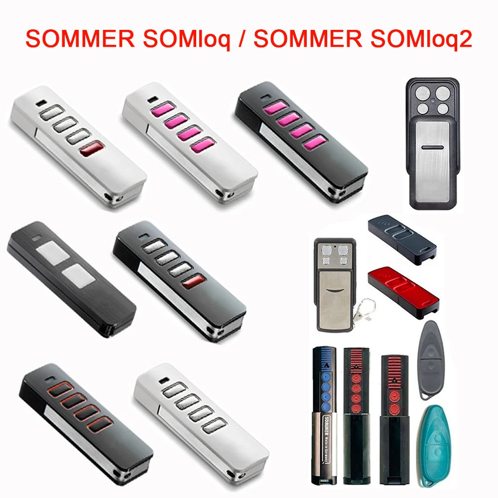868MHz Garage Door Openers SOMMER Pearl SIider+ Vibr Twin Vibe Status Twin+ Remote Control Garage SOMMER SOMioq2 Gate Keychain