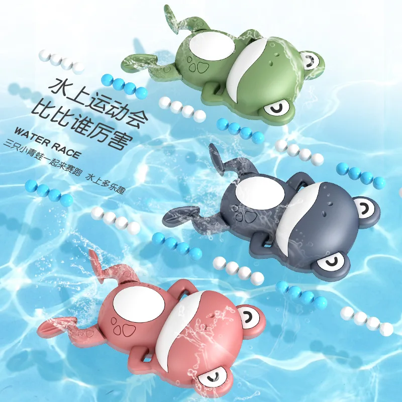 Bath Clockwork Toys Summer Swimming Children Kids Bathroom Shower Dolls Play Water Baby Bathing Cute Bathtub Animals Funny Frogs