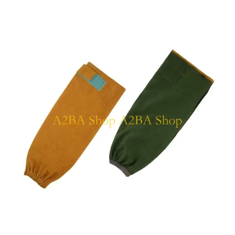 

A2BA Pack of 2 Leather Welding Sleeves Splash Puncture Resistant Heat Flame Proof Comfortable Arm Defense Guards Upgrades