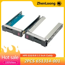 Caddy de disque dur SATA SAS, HPE DL388, DL380, DL360, DL320, DL160, Gen10, 651314, 9/8, nouveau, 3.5, 2 pièces, 651320-001