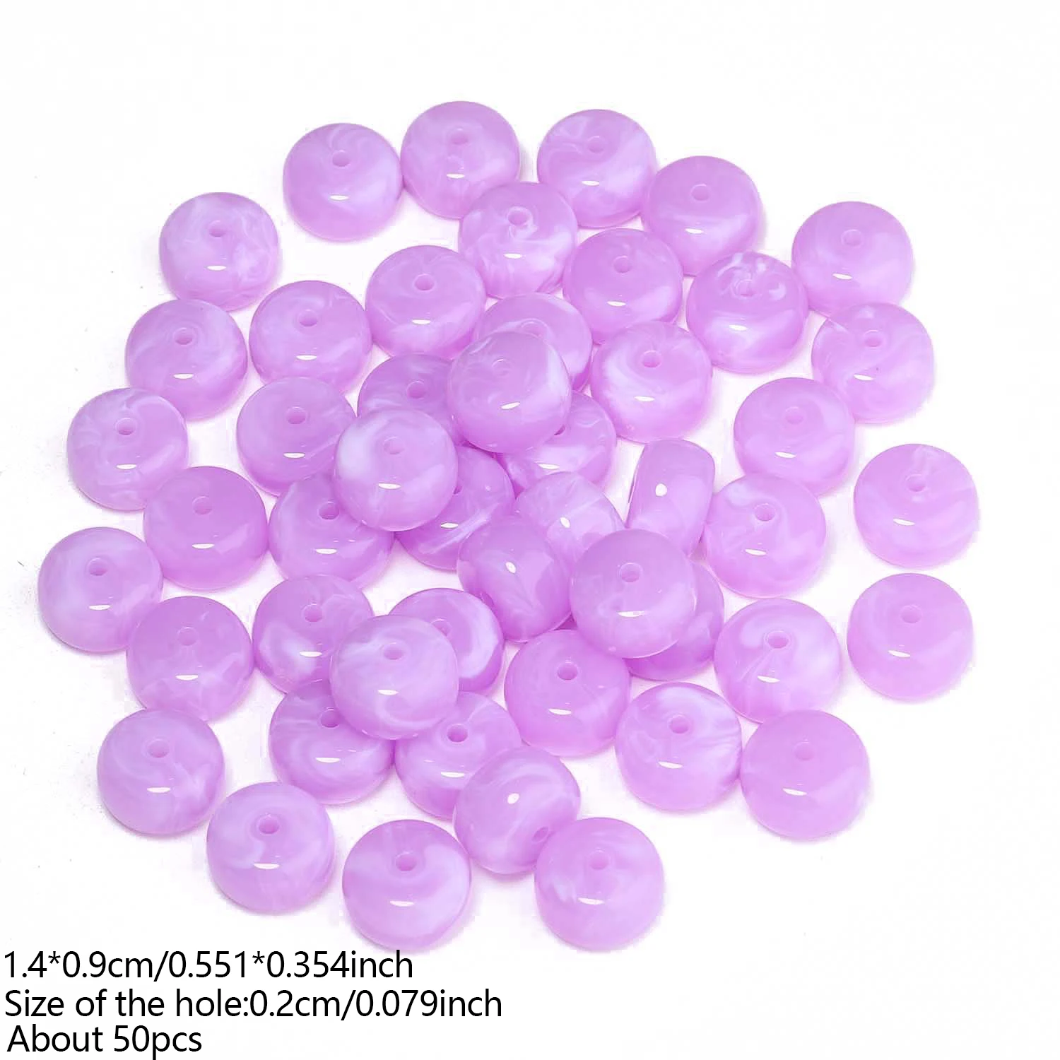 Farbige Acryl-Flachperlen 9x14mm Lose Spacer-Rondelle-Perlen für DIY-Ohrringe, Armbänder, Halsketten und Schmuckherstellung Zubehör – Detail 14