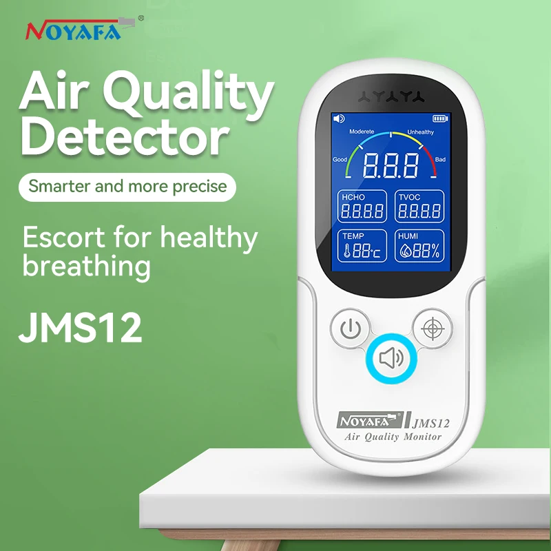 

NOYAFA JMS12 Air Quality Monitor Temperature And Humidity Meter TVOC HCHO Detector For Home Car Office Hotel Gas Detector