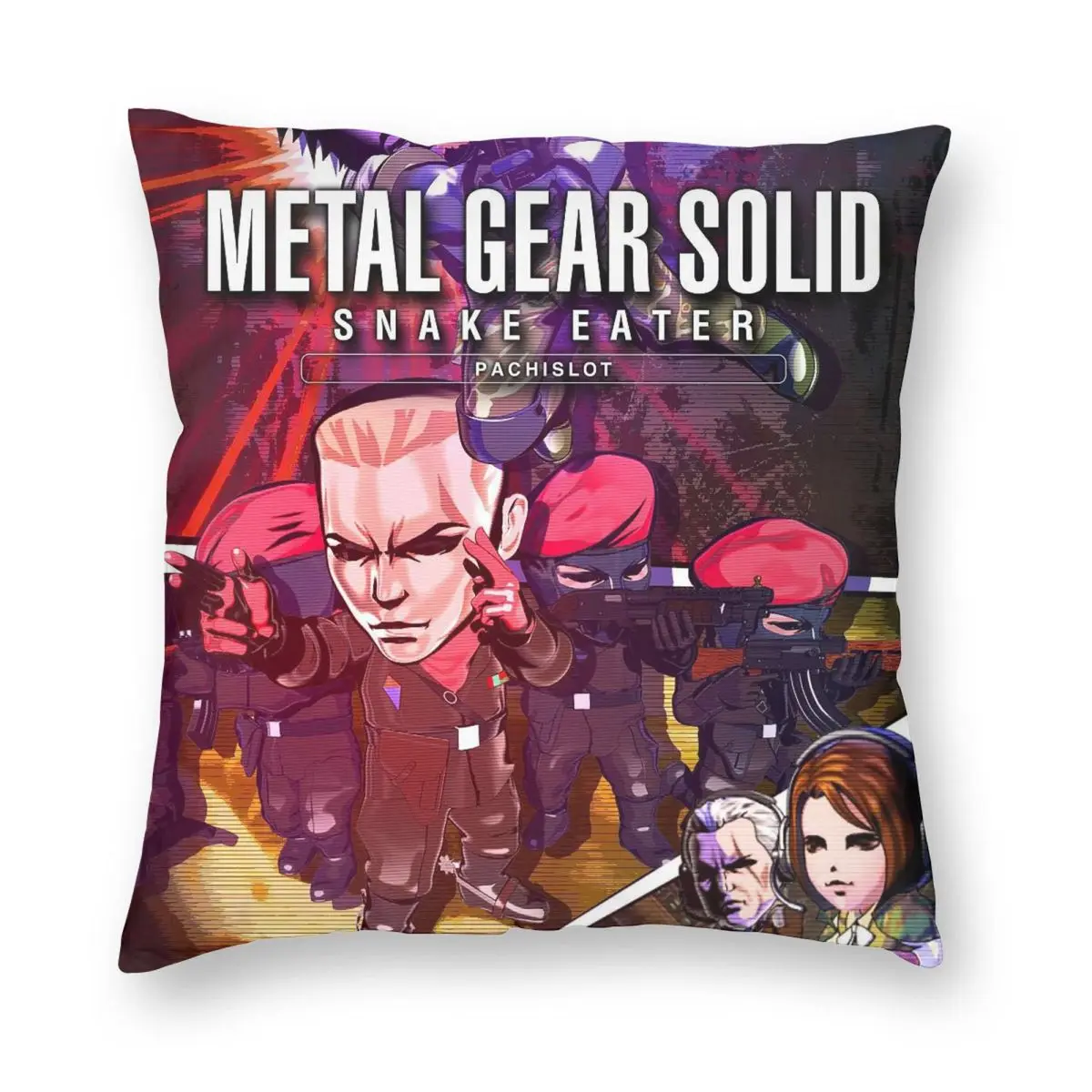 Game Metal Gear Solid Square Pillowcase Pillow Cover Cushion Decor Comfort Throw Pillow for Home Living Room