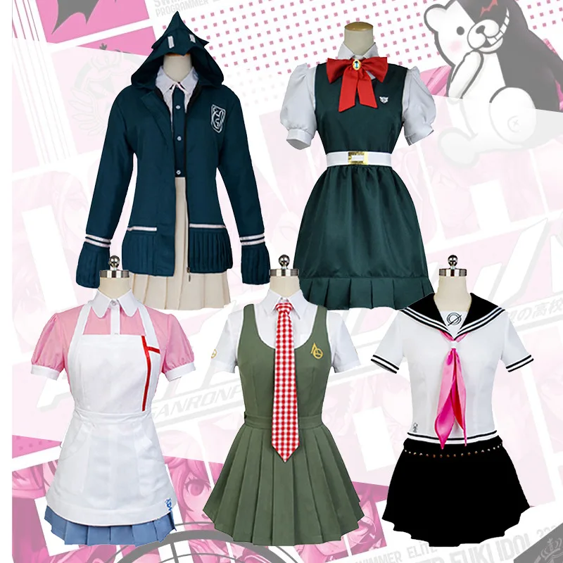 Game Chiaki Nanami Cosplay Costume Mioda Ibuki JK School Uniform Sonia Koizumi Role Play Oufit For Hallowmas Carnival