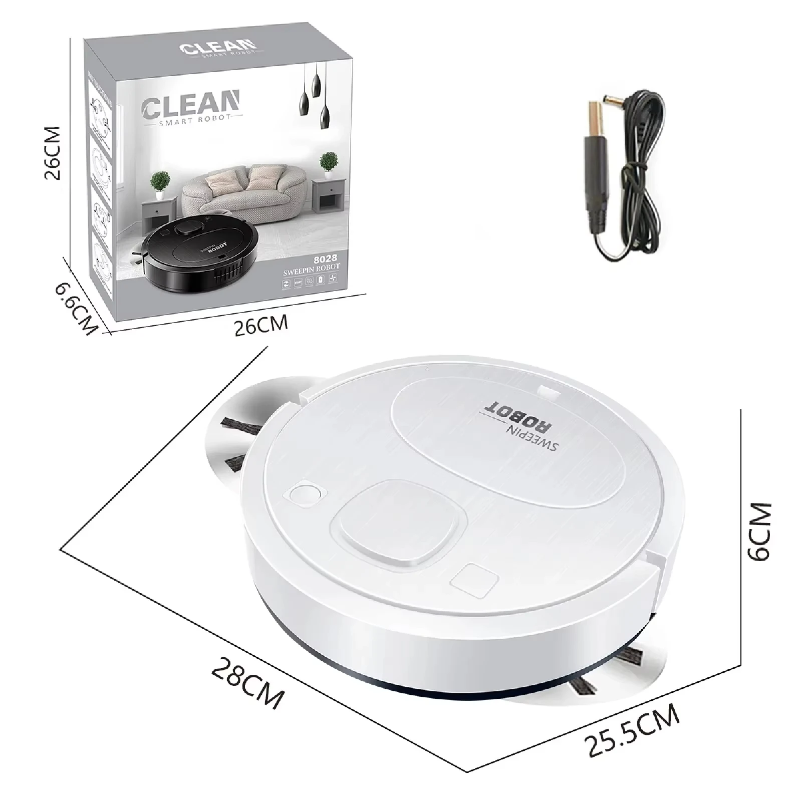 3 in 1 Intelligent Robot Vacuum Cleaner With Wet And Dry Function 9800pa Suction Obstacle Avoidance And 7-week Battery Life