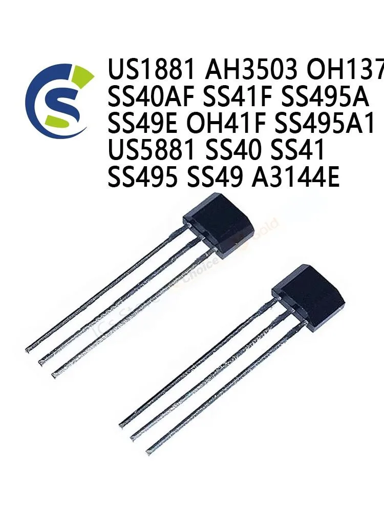 10 SZT. 40AF 41F 495A 49E Hall U18 US1881 AH3503 OH137 SS40AF SS41F SS495A SS49E OH41F SS495A1 US5881 SS40 SS41 SS495 SS49 A3144E — zdjęcie produktu 2